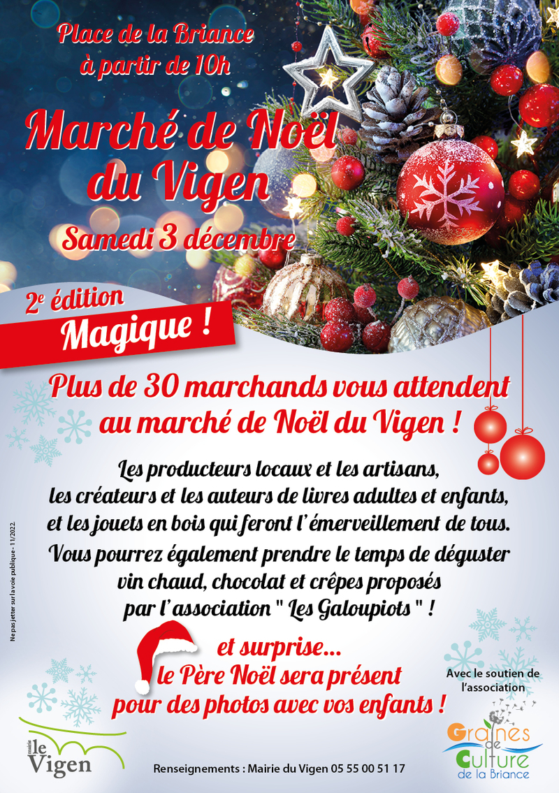 affiche marche noel Le Vigen 2022