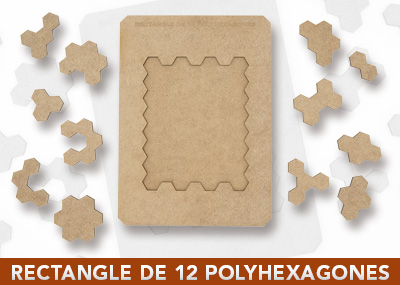 Rectangle de 12 polyhexagones