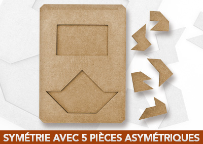 Symetrie avec 5 pieces asymetriques