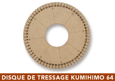 disque de tressage kumihimo 64 bandeau